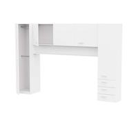 Pack dormitorio infantil juvenil tidy armario puente+cama nido color blanco 94 cm