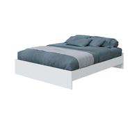 Pack dormitorio muebles daylight mesitas de noche, cómoda y cama queen size blanco artik y natur