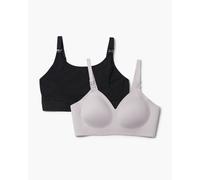 Pack Duo de sujetadores: SMOOTH & The Original | Estilo: Negro+Marrón | Talla: L