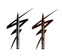 Pack Duo NYX Professional Makeup Delineador de ojos Epic Ink Liner, Resistente al agua, Fórmula vegana Tono Negro + Tono + Marrón Oscuro
