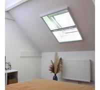 Pack eco de 2 mosquiteros enrollables Verticales para ventana de techo de aluminio L 140 cm x 150 cm, color blanco