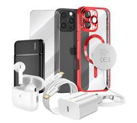 Pack Elite para iPhone 16 Pro Max Funda Cristal Cargador Externa