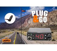Jopix - Emisora Móvil CB JOPIX Ap-7 | con Antena Incluida | 40 Canales Multinorma | Potencia 4W/1W | Instalala en Menos de 2 Minutos | para Camiones | en Color Negro