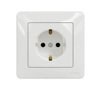Sedna Design & Elements Enchufe Pack x 5 (Blanco, Plástico, Montaje en superficie)