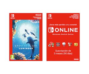 Pack Endless Ocean Luminous + suscripción individual de 3 meses (90 días) a Nintendo Switch Online