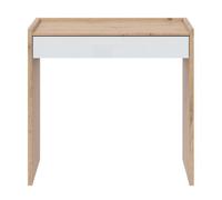 Pack escritorio con estantería juvenil estilo moderno blanco artik y roble nodi estudio oficina 33 cm