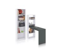Pack escritorio y estantería cosmic plus blanco artik (blanco mate) - gris grafito 120 x 71 x 53 cm