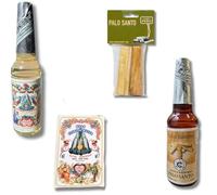 Pack Esotérico de Limpieza Energética Portable | Agua Florida 70 ml + Jabón d Florida 95 g + Agua de Palo Santo + 4 Palitos Naturales de Palo Santo