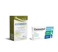 Pack Especial Bienestar Psicológico y Concentración - Ansiomed 45 Cápsulas - Ayuda tu Bienestar Psicológico + Concentral 30 Cápsulas - Ayuda a la Concentración frente al Estrés