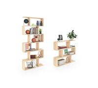 Pack estanterías zoe roble canadian 80 x 192 x 24 cm