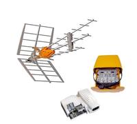 Pack Estudiantes TELEVES 149921 DAT Boss Antena Inteligente UHF LTE700 (C.21 C.48) + Fuente Alimentación 24V + Amplificador de Mástil