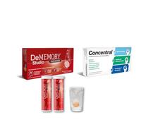 Pack Exámenes y Oposiciones sin Estrés - DeMemory Exámenes Efervescentes 30 Comprimidos + Concentral 30 Cápsulas - Rendimiento Intelectual, Concentración y Estado de Alerta
