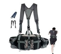 Pack Fanny con Soporte De Botella De Agua - Paquete De Cintura De Senderismo 5L, Cinturón De Carrera Ajustable | Bolsa Al Aire Libre Impermeable, Soportes De Botellas De Doble Deportes, Diseño De