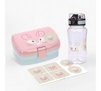 Pack fiambrera y botella infantil Chinchilla de Lässig personalizable