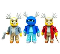 Pack Figuras articuladas 99 Noches en el Bosque - Rey 16 cm + Cultista del Hacha + Figura del arquero del Culto - Colección Oficial 99 Noches en el bosque - Nights in the forest - Pack Cultistas
