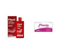 Pack Flavia Plus 30 Cápsulas + Champú Anticaída Pilexil 300 ml - Alivia los Síntomas de la Menopausia y Frena la Pérdida de Cabello