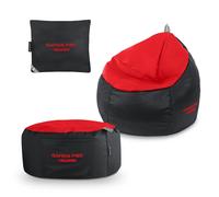 HAPPERS Pack Puff Gamer Junior Rojo: Puff Gamer Junior + Reposapiés + Cojín