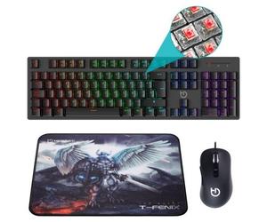 Pack Gaming Hiditec PAC010026/ Teclado Mecánico+ Ratón + Alfombrilla