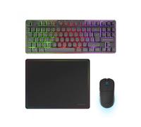 Pack Gaming Mars Gaming MCPWTKL/ Teclado Inalámbrico + Ratón Inalámbrico + Alfombrilla