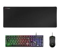Pack Gaming Mars Gaming MCPX/ Teclado H-MECH + Ratón Óptico + Alfombrilla/ Negro