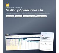 Pack Gestión y Operaciones: Gantt, CRM e inventario en Excel + consultor IA