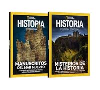 Pack Grandes Temas de la Historia de National Geographic. Contiene 2 revistas: Misterios de la Historia. Los manuscritos del Mar Muerto