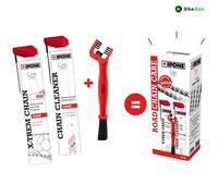 Pack Grasa + Limpiador + Cepillo Cadena Moto Ipone X-Trem Cadena Road 750ml