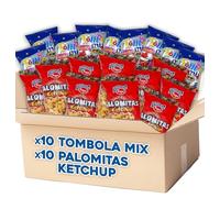Pack Gusanitos Palomitas Ketchup + Tómbola Mix - 10 Bolsas de Palomitas de Maíz Sabor Ketchup + 10 Bolsas Mix Aperitivo de Maíz