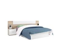 Pack habitación matrimonio alba ii 150x190 (cam cabezal + 2 mesitas + armario + sinfonier) incluye somier