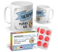 Pack Hermano Molas un Huevo + Caramelos HERMANOCOMPLEX | Regalo Original y Divertido para Hermanos | Detalle de Cumpleaños, Navidad y Amigo Invisible