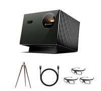 Pack Home Cinema con trípode Valerion - VisionMaster Pro2 4K Triple Láser, trípode de Nogal, 3 Gafas 3D y Cable HDMI 2.1 incluidos