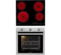 Pack Horno Eléctrico 76L (Acero Inoxidable) + Vitrocerámica 4 Zonas - JOCEL