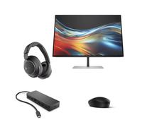 Pack HP 125 + Hub + Monitor+ Auricular Poly Voyager Surround 80 Pack completo HP: ratón 125, hub USB-C, monitor y auriculares Poly Voyager Surround