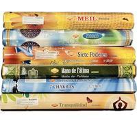 Pack Incienso ESOTÉRICO | 120 Varillas de Miel, Zodiaco, 7 Chakras, Tranquilidad, Mano de Fátima y 7 Poderes | Fragancias espirituales para meditar, rituales y armonizar - Yoga Meditación, Reiki