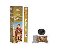 Pack Incienso GOLOKA San EXPEDITO + Bolsa DE Incienso EN Grano DORAZEN + Pastillas DE CARBÓN