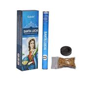 Pack Incienso GOLOKA Santa LUCÍA + Bolsa DE Incienso EN Grano DORAZEN + Pastilla DE CARBÓN