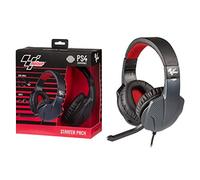 Pack: Indeca - Auriculares estéreo + Grips + Cable dual de carga para mandos (PS4)