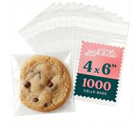 Pack It Chic Bolsas transparentes de polietileno para violonchelo resellables, para impresiones de 4 x 6, fotos, tarjetas A1 y sobres, autoselladas (4 x 6 pulgadas, 1000 unidades)