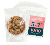 Pack It Chic Bolsas transparentes para violonchelo con cierre hermético, para impresiones, fotos, tarjetas y sobres A2, A4, A6, autoselladas (5 x 7 pulgadas, 1000 unidades)