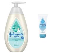 Pack Johnson's Baby Comfort Touch Crema Hidratante Corporal, Aroma Coco, 500 ml + Crema para pañal protectora, Para Piel Delicada, 100 ml