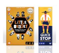 Pack Juegos de Mesa para Familia y Amigos - Misterio, Rapidez y Risas - Juegos Dinámicos para +10 Años - Little Secret + QuickStop