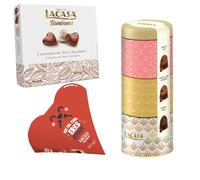 Pack Lacasa bombones corazón mr wonderfull 60G & bombones surtido lata 180 G & bombones corazón tres chocolates 200 g