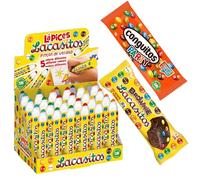 Pack Lacasitos lápices 20gx 24 unidades,Conguitos party bolsa 70g,Lacasitos brownie 50g