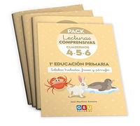 Pack Lecturas Comprensivas 1º Educación Primaria: Cuaderno 4, 5 y 6 Mejora Comprensión Lectora