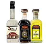 Pack Licores Sobremesa Panizo: 1 botella de Crema de Orujo, 1 botella de Licor de Café y 1 botella de Licor de Hierbas