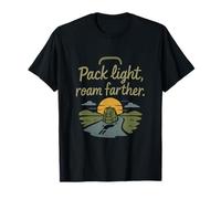 Pack Light Roam Farther Travel, diseño Wanderlust Camiseta
