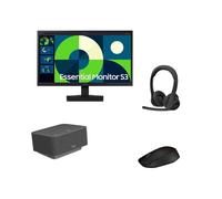 Pack Logitech B170 + Dock + Monitor + Auricular Zone 305 Pack de ratón, Dock y auricular Bluetooth Logitech con monitor Samsung de 22'':