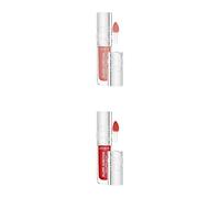 Pack L'Oréal Paris Plump Ambition - Aceite Labial voluminizador con Ácido Hialurónico, 24H de hidratación*, Worth It + Aceite Labial voluminizador con Ácido Hialurónico, 24 Hidratación*, Rouge In Love