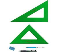 PACK LOTE Faber Castell Técnico - Escuadra 566-25 Cms + Cartabón 666-25 Cms + REGALO