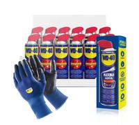 Pack Lubricante WD-40 Doble Acción 500ml x12 + Muestra 400ml + Guantes
